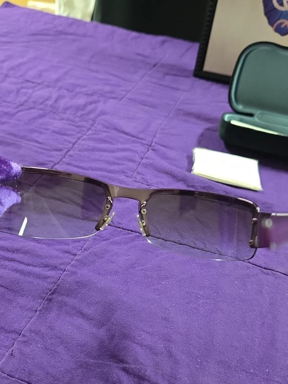 Gucci Purple Gradient Rimless Studded Sunglasses 1838F/S BLM46